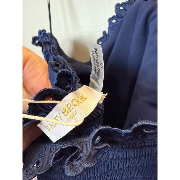 Ramy Brook Women's Size Large Navy Dulce Tiered Halter Maxi Dress NWT - Picture 7 of 8